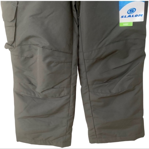 SLALOM Kids XS Winter Snow Pants Insulated Water Resistant Gray Ski Snowboard - Picture 6 of 12